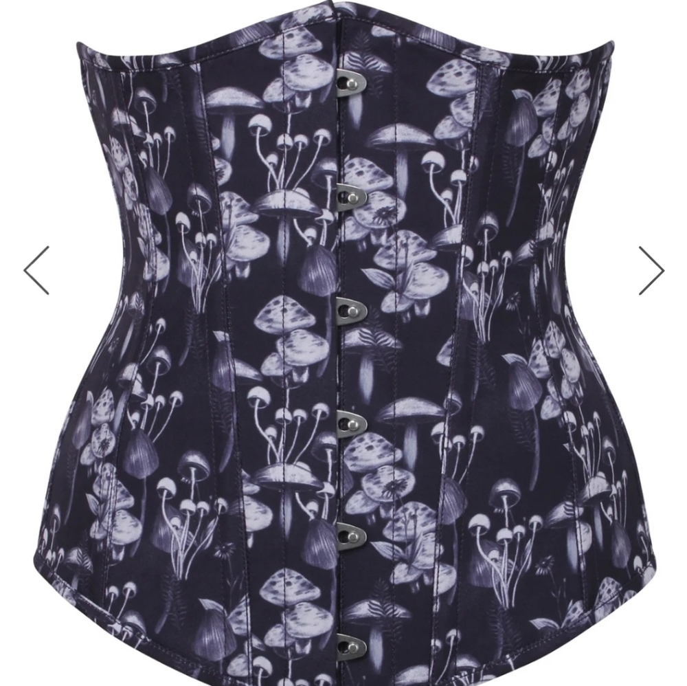 Mushroom Cottagecore- Corset Story steel boned underbust corset